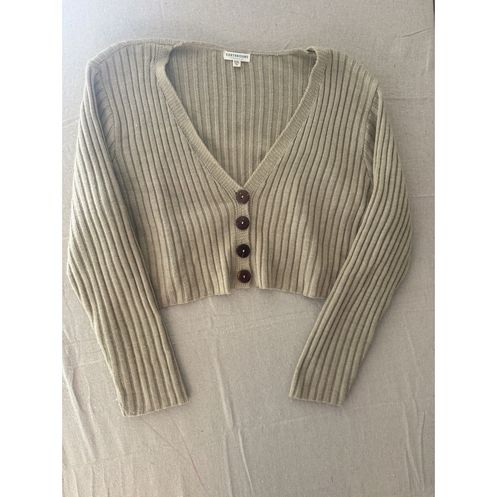 Earthbound Trading Company cropped Knit Women's Sweater XXL
